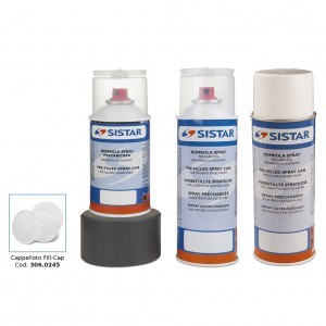 Spray precaricata universale per vernici a solvente 1K